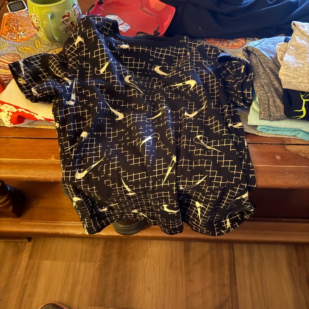 Nike Black and White Checkered T-Shirt